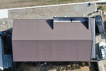 坂出市　陸屋根の現場調査（上空写真）